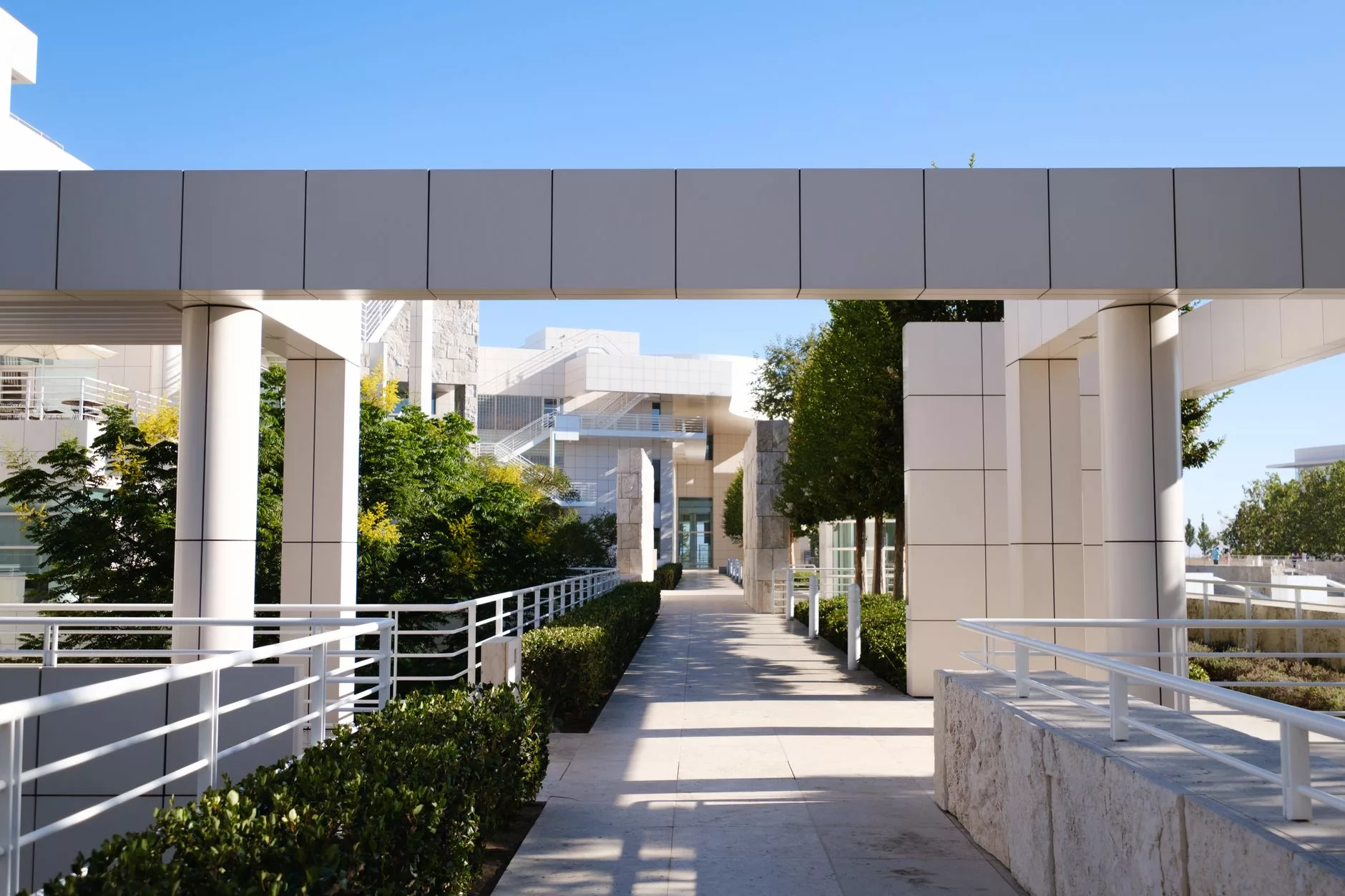Los Angeles The Getty Center panoramik bahçe