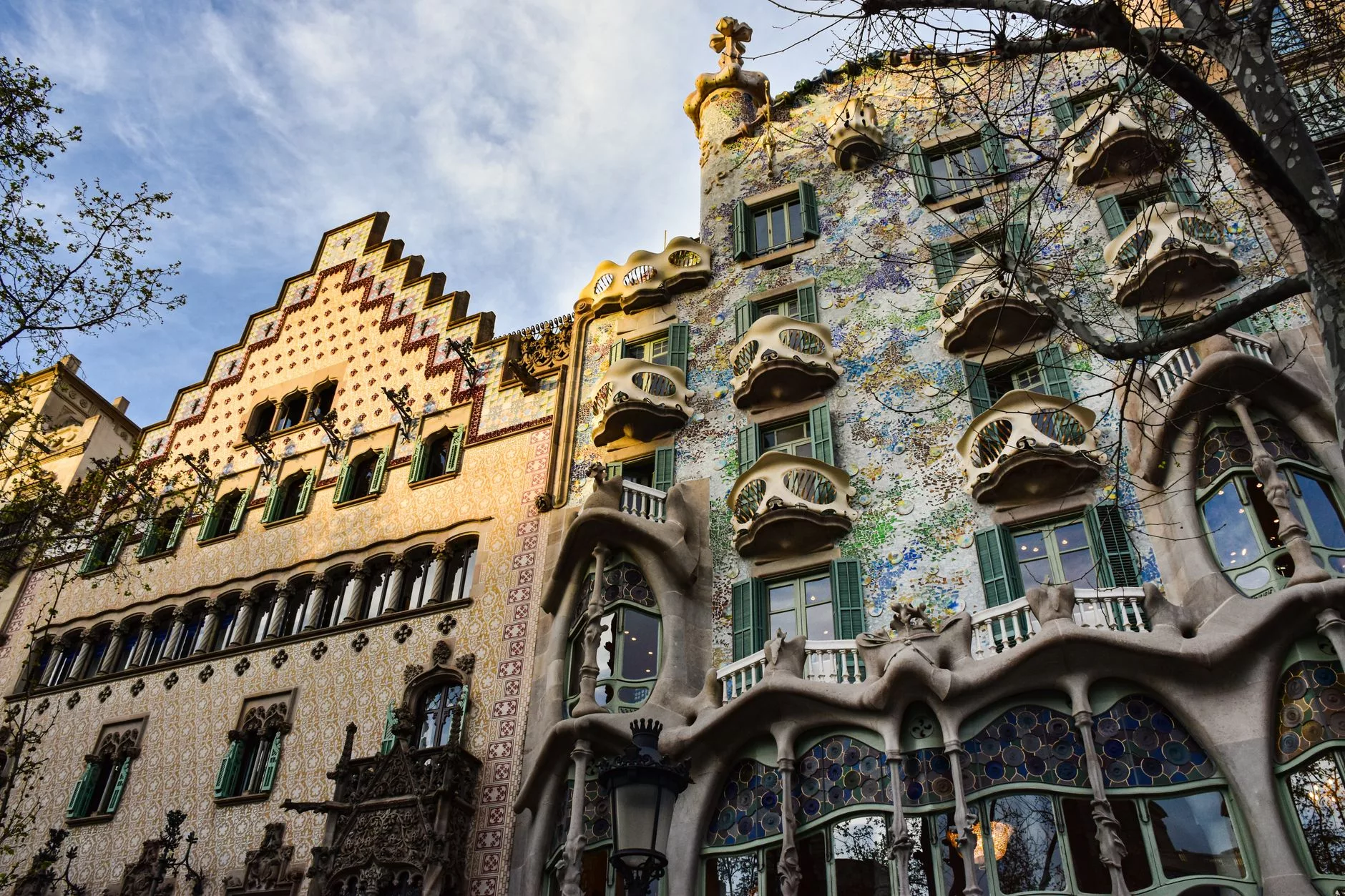 Barselona Eixample mahallesi Casa Batllo dış cephesi