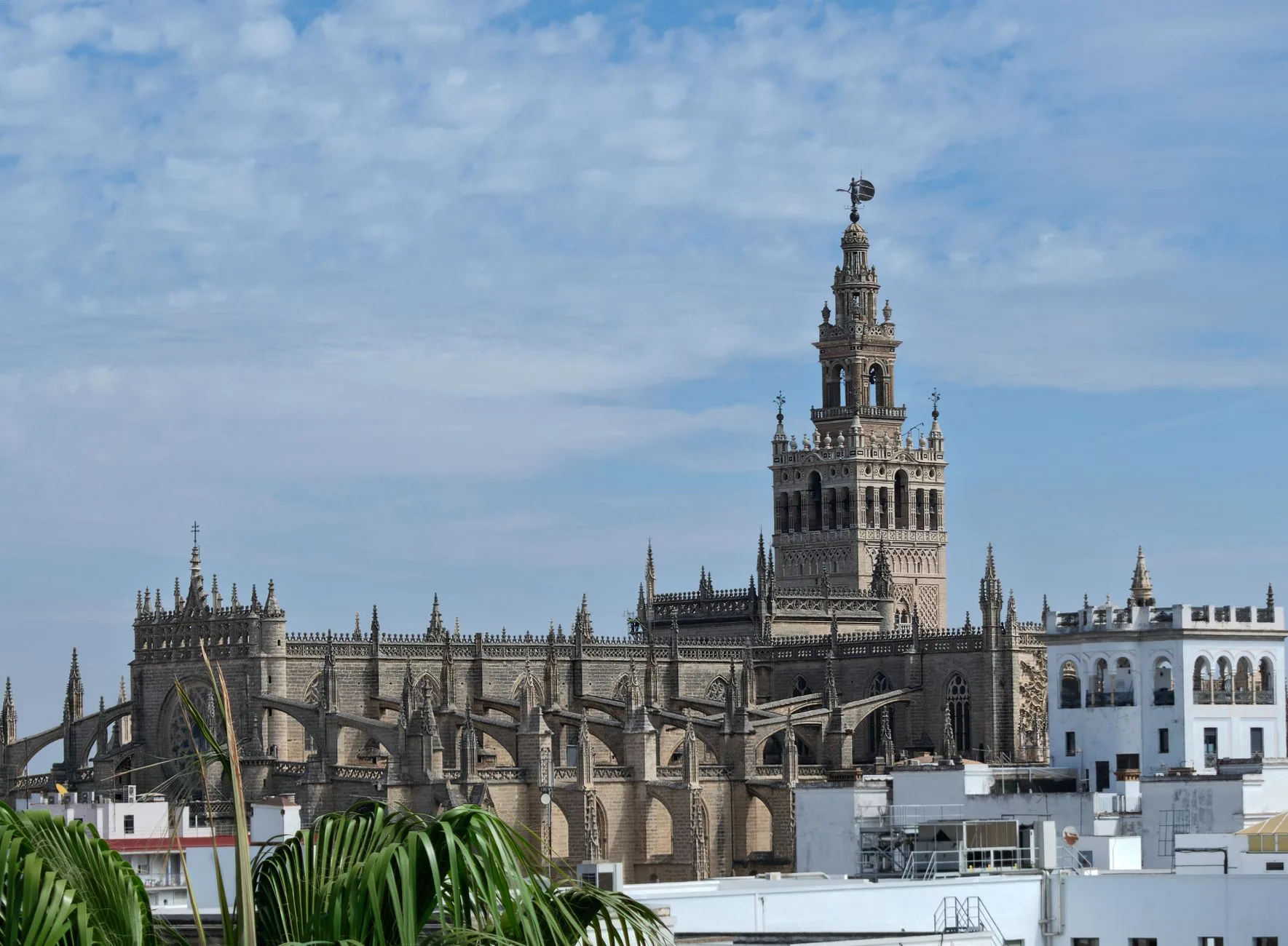 Sevilla Katedrali ve Giralda Kulesi dış cephe görünümü