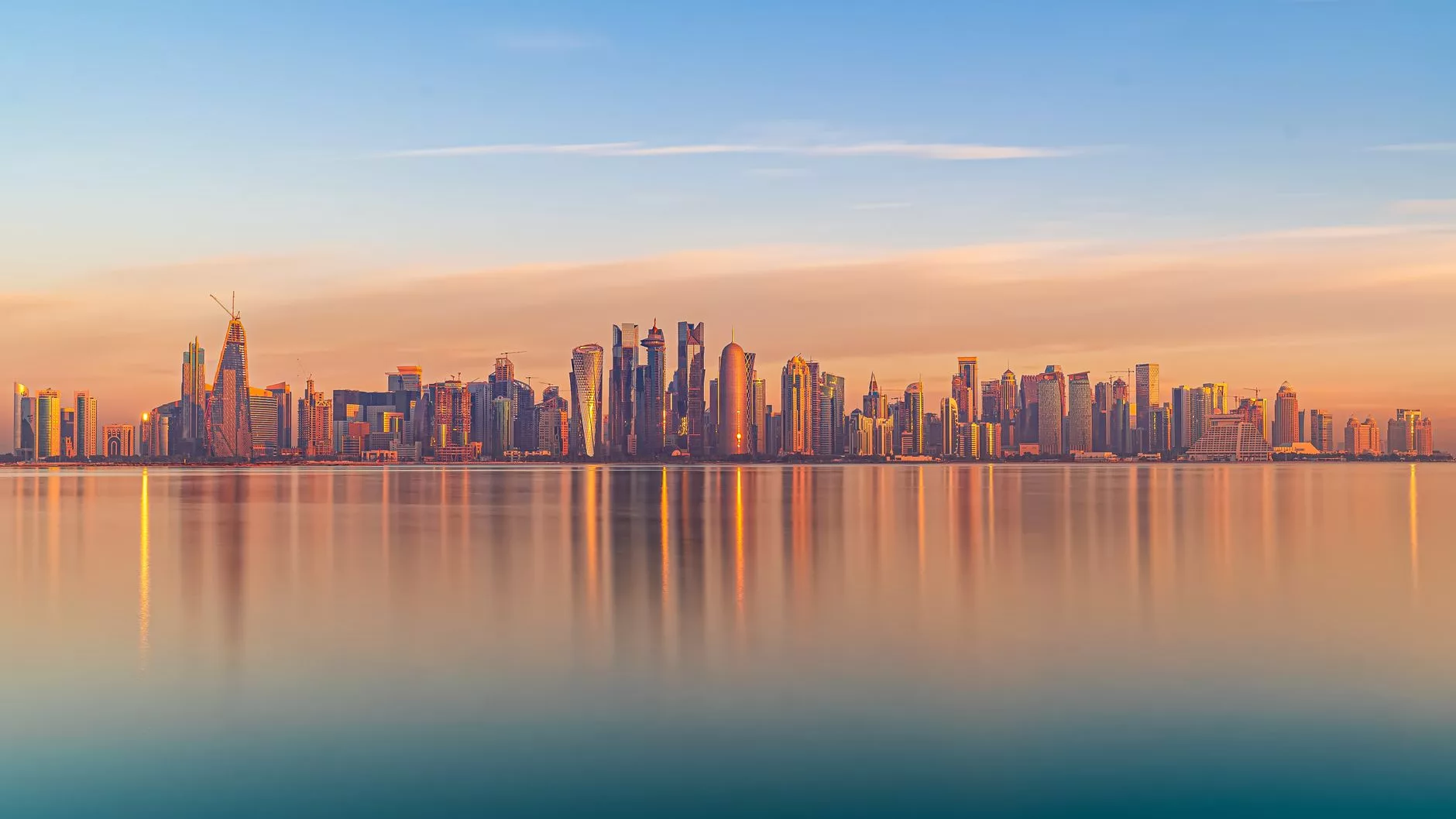 Doha waterfront sunset