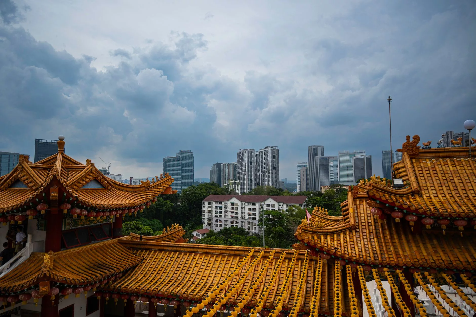 Kuala Lumpur Thean Hou Tapınağı manzarası