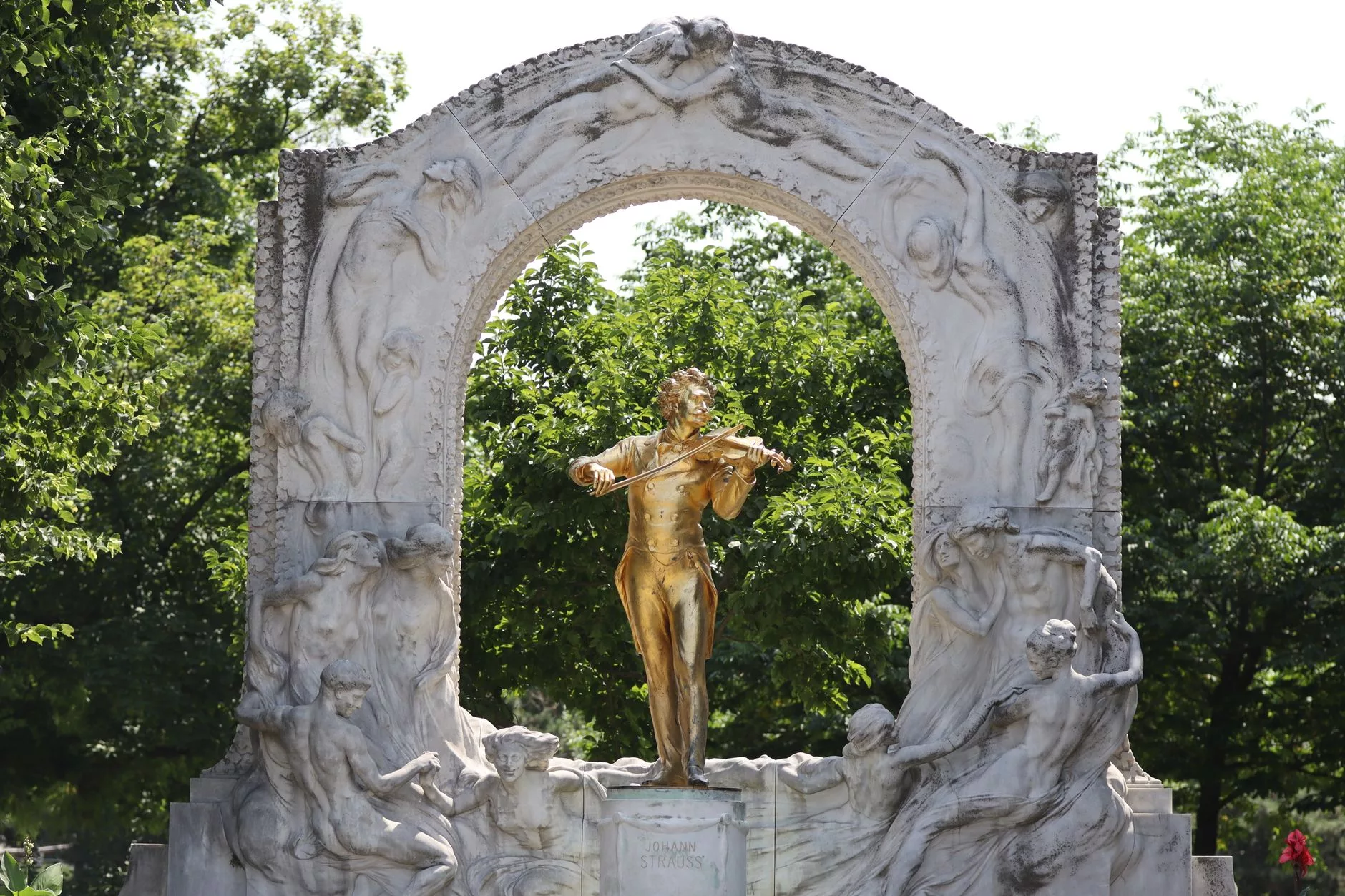Viyana Stadtpark Johann Strauss Heykeli