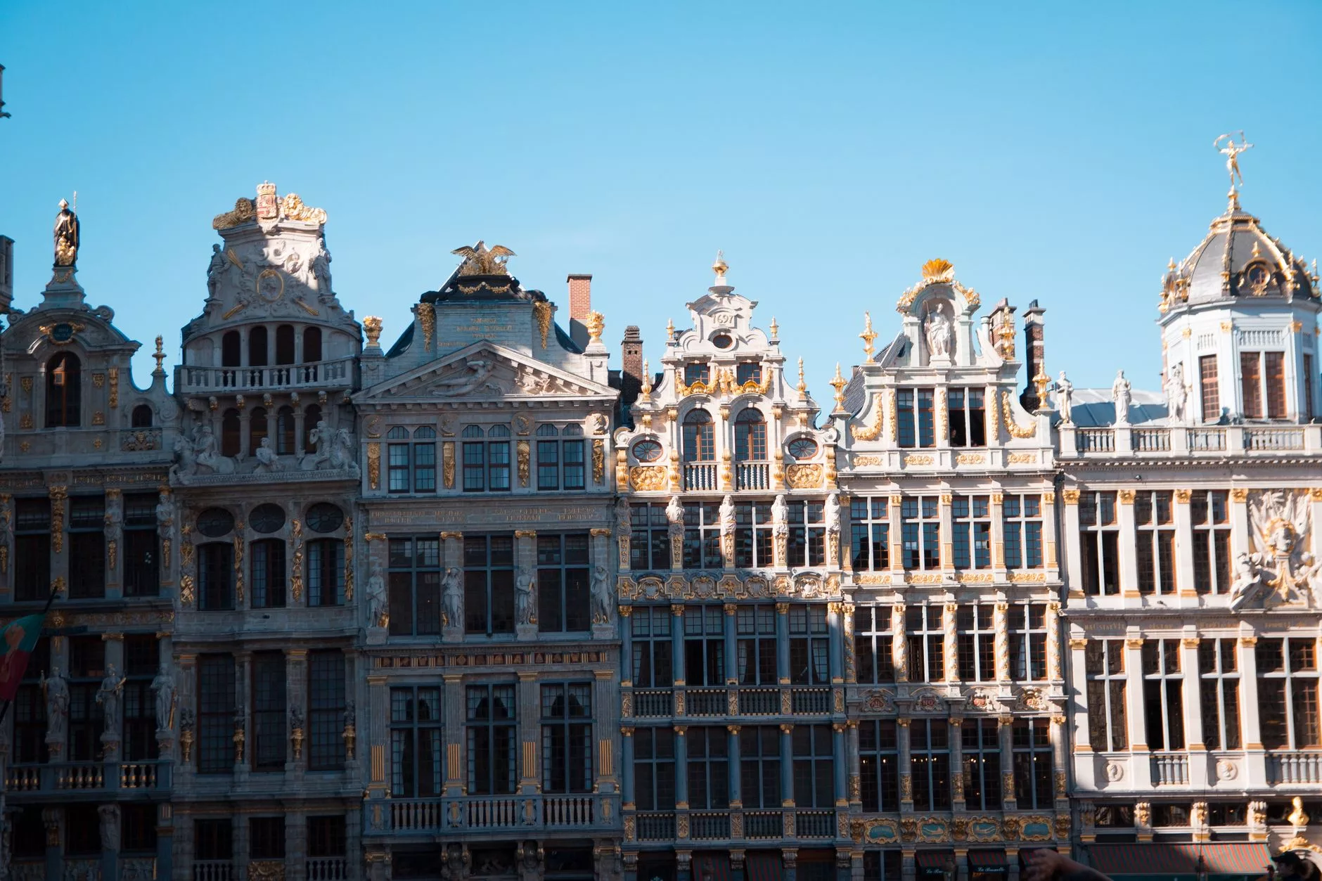 Brüksel Grote Markt Meydanı'ndaki Gotik Binalar
