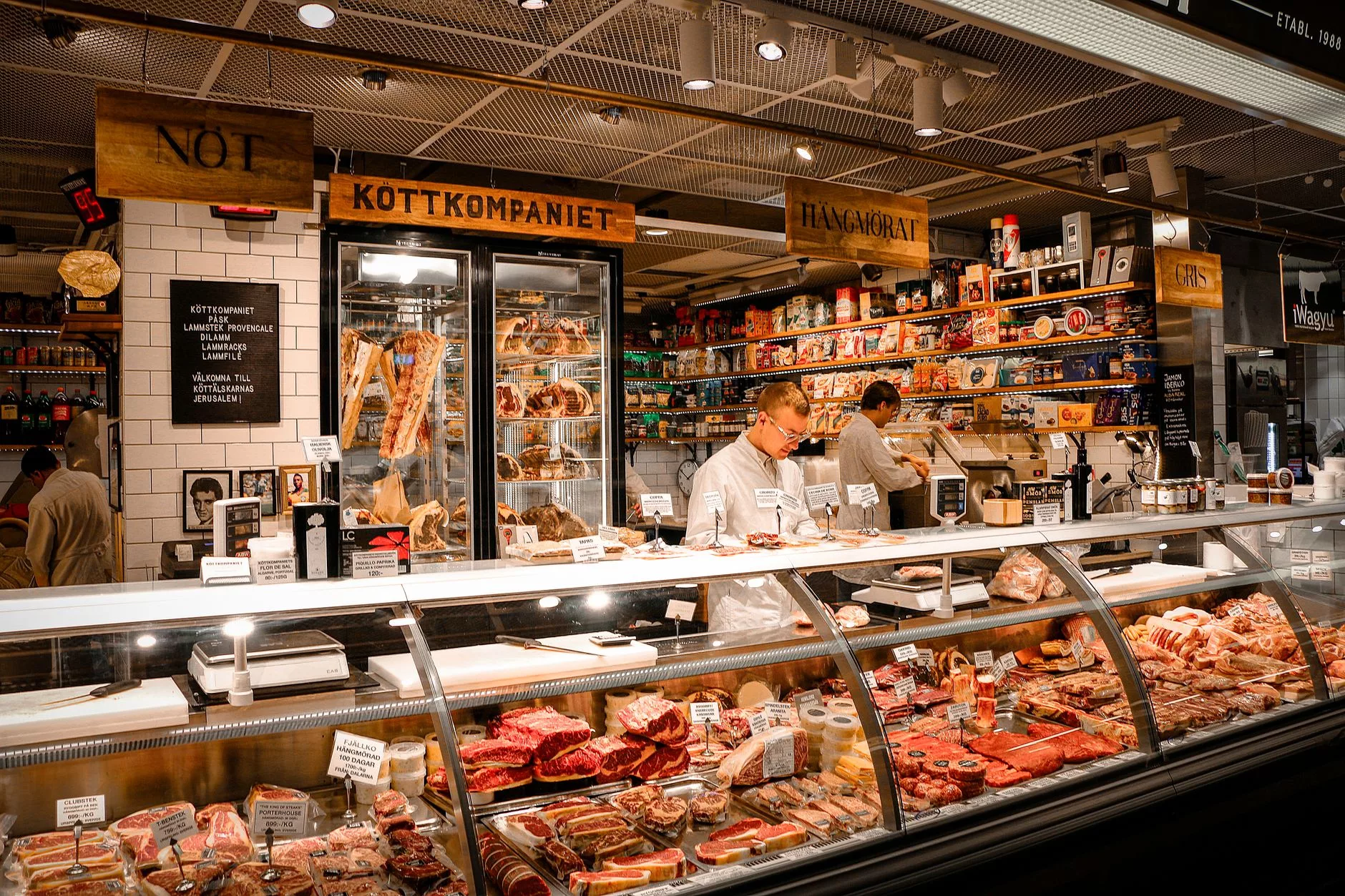 Stockholm Ostermalms Saluhall seafood market
