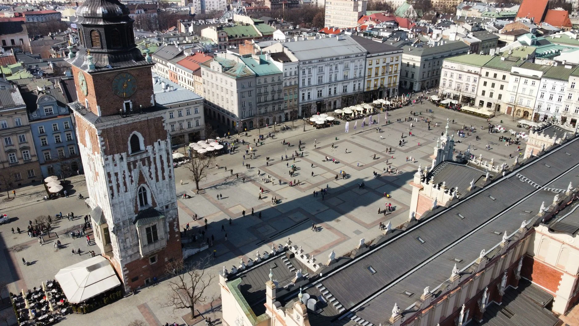 Krakow Ana Meydan Rynek Glowny ve Kumaş Pazarı