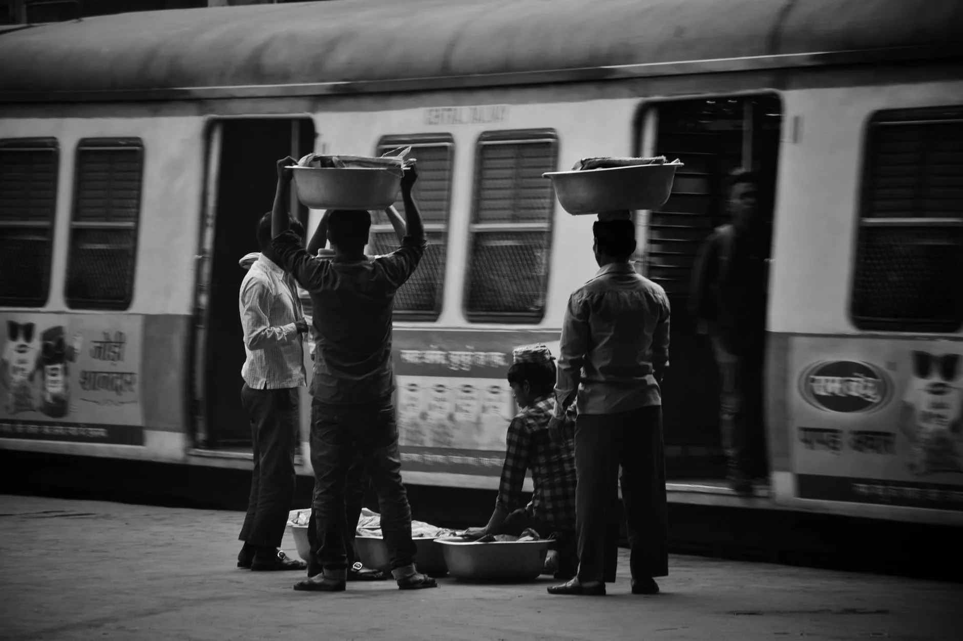 Mumbai + Churchgate Railway Station Dabbawala sorting