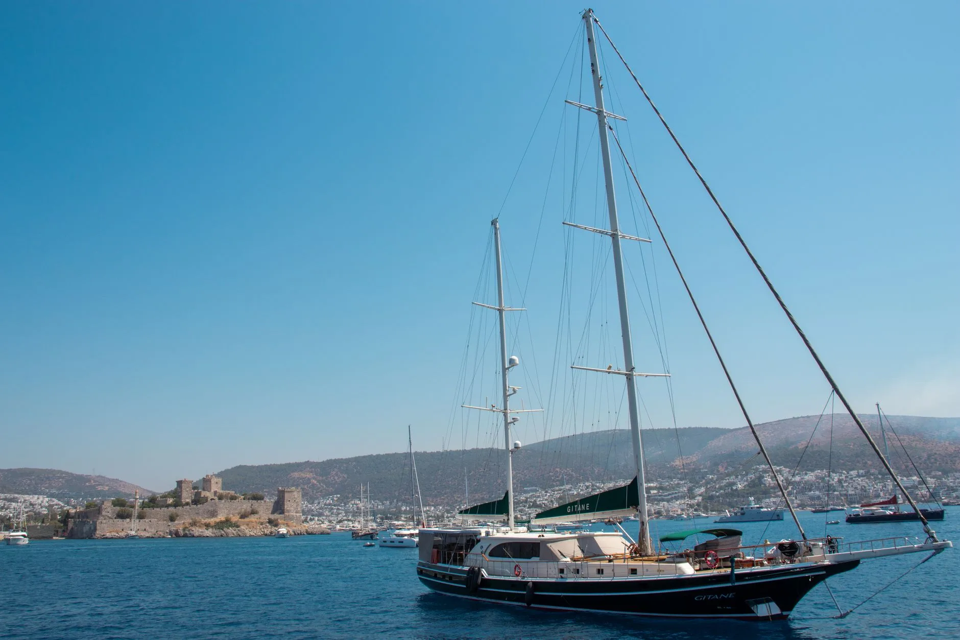 Bodrum Deniz Müzesi içindeki tarihi gulet maketleri