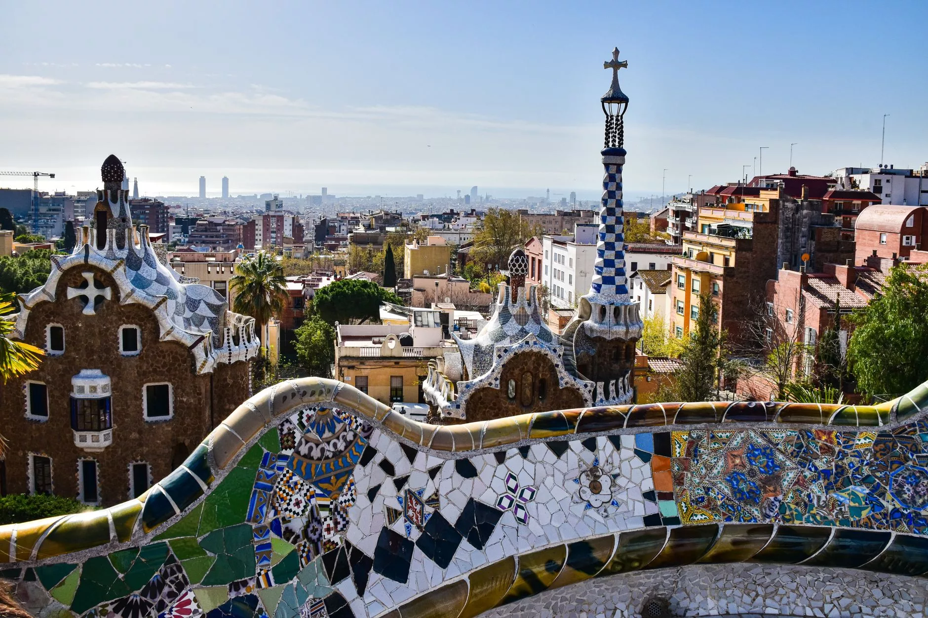 Barselona Park Guell mozaik kertenkele