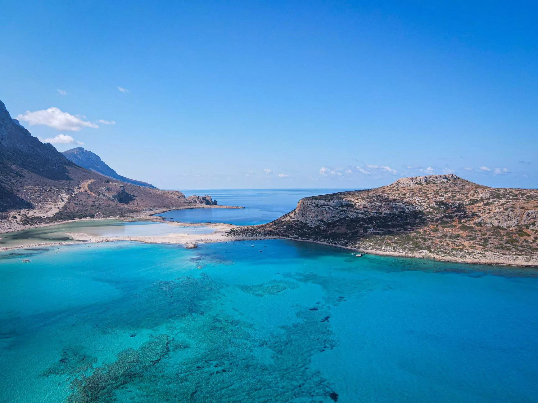 Girit Balos Lagünü turkuaz suları ve panoramik manzara