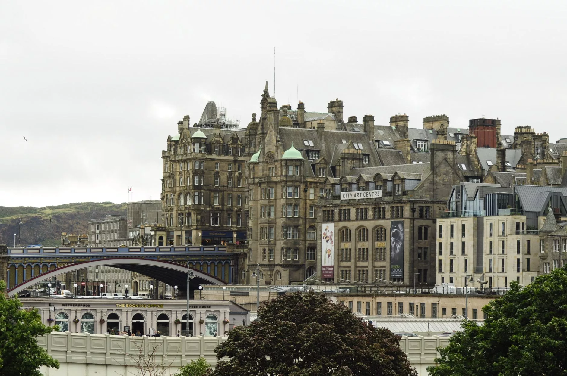 Edinburgh North Bridge cityscape
